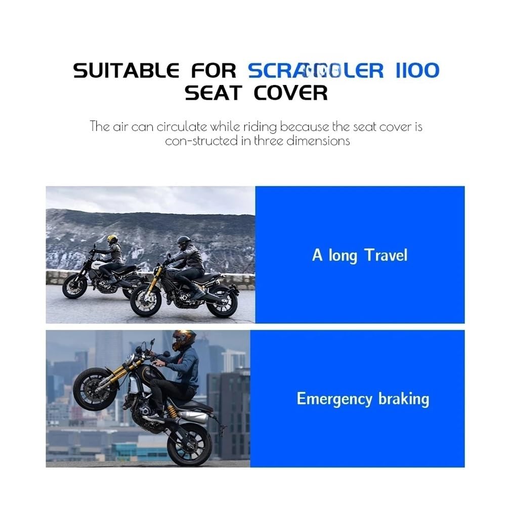 Coprisella Scooter Coprisedile Protettivo In Tessuto A Rete Di Nylon Antiscivolo Per Du&cati Scrambler 1100 Sport Pro Special