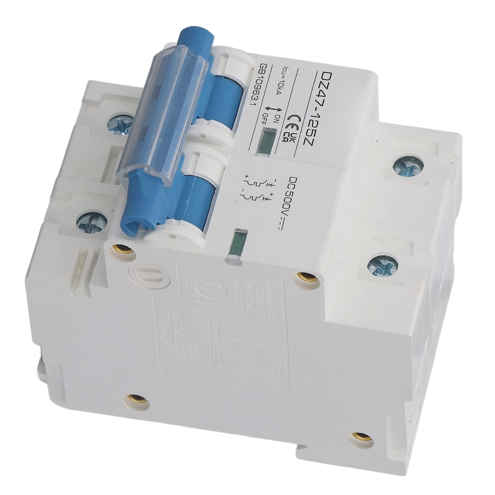 DC Circuit Breaker, DC500V Flame Retardant DC Disconnect Switch Wear Resistant 10KA for Solar System(D100)