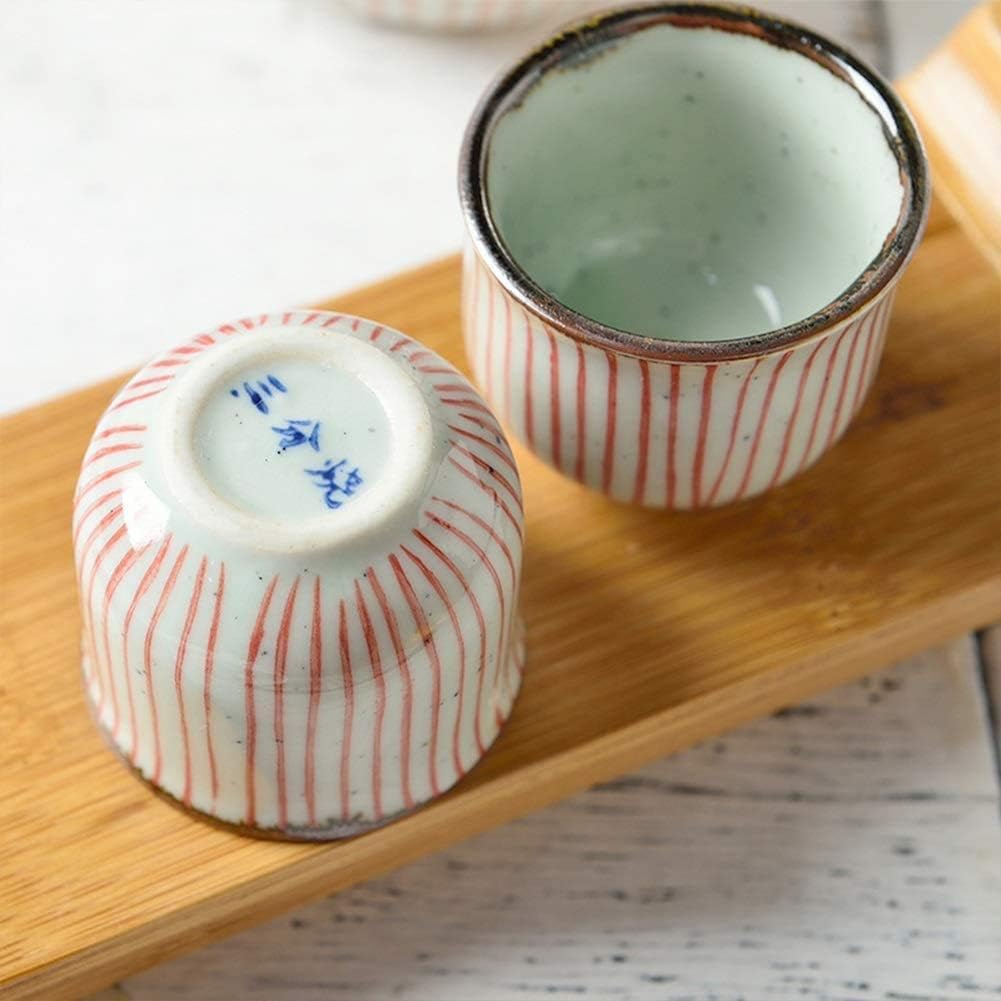 MyrRhe Japanese Sake Set, Sake Cup Set，Sake Bottle Crafts Cup，Sake Pot and Sake Cup， Japanese Sake Set Japanese Sake Set Retro Ceramic Cups Crafts Wine Glasses Traditional Hand Painted Sake Set 1028