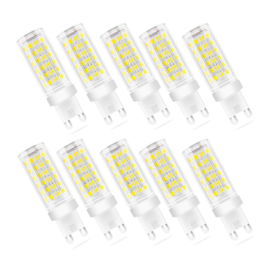BDAYEK Led bulbs G9 LED Bulbs 9W 700LM Cool White 6000K Non-Dimmable 10-Pack for Home Lighting 220-240V