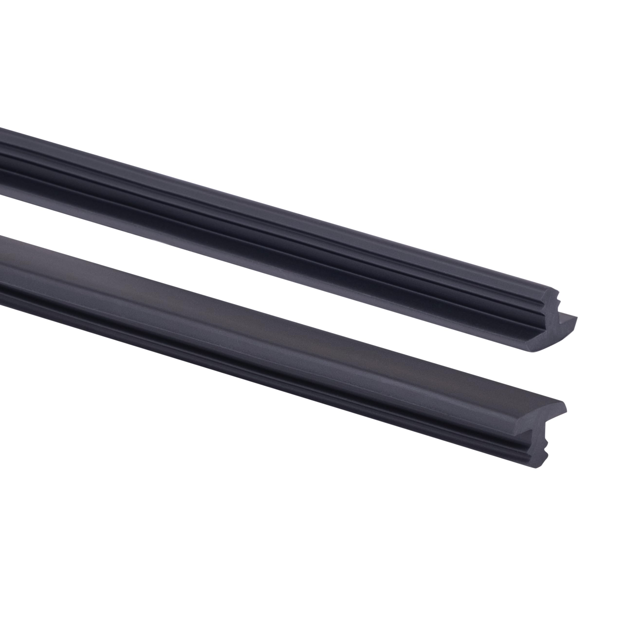 Quest Perfil de Borde de Escalera PVC 4,5 mm Antideslizante - Negro, 25 m | Perfil de borde de escalera para insertar en las ranuras sin adhesivo, resistente a la intemperie y a la abrasión