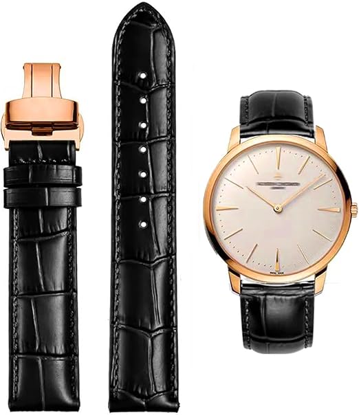 FOUUA Horlogebandje Voor Omega Horlogebanden Leer 19mm 20mm 21mm Alligator Reliëf Vervanging Deployment Clasp Armbanden Zilver