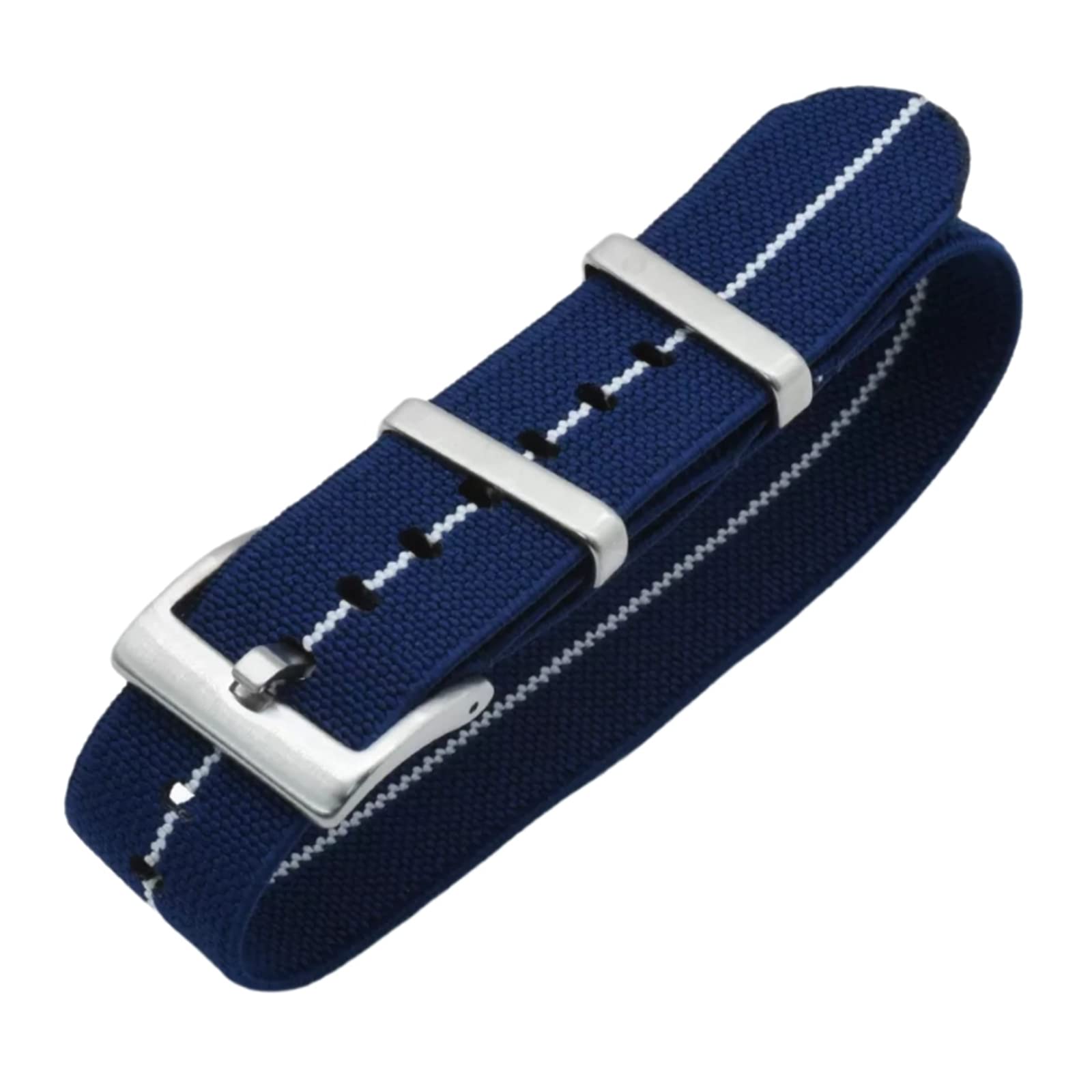 Bracelet de Montre en Cuir, Bracelet de Montre Rechange en Nylon élastique Parachute Militaire français 20 mm/22 mm, Accessoire hypoallergénique