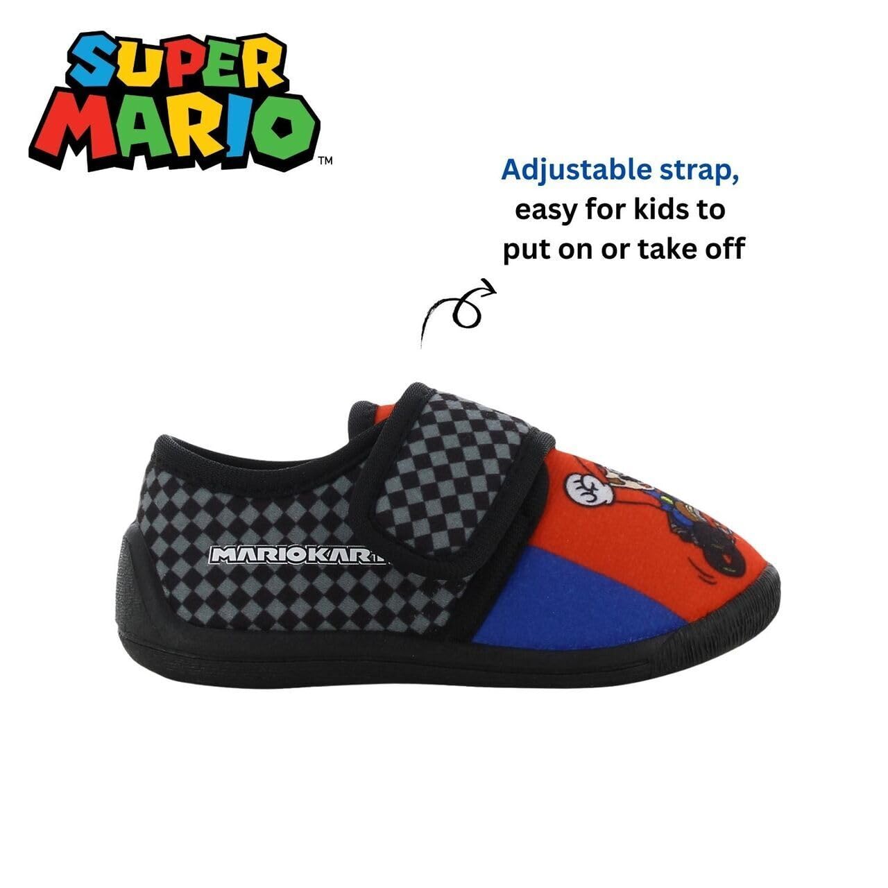 Leomil Super Mario Chaussons garçon Pantoufles Enfants, Idéal pour la maison et la Maternelle