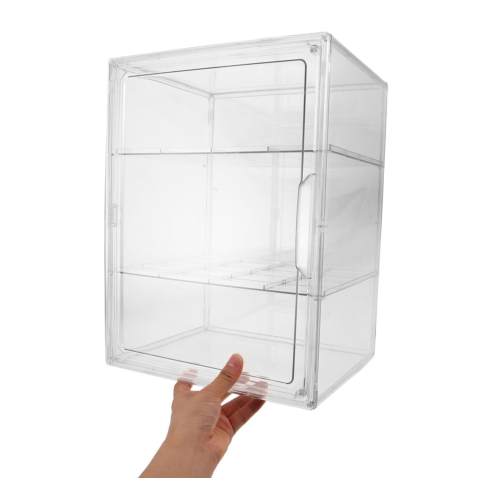 Babyflaschen Aufbewahrungsbox aus Acryl mit 2 Ebenen und Individuellen Fächern Stapelbar und Stabil als Organizer für Küche und Vorratsraum