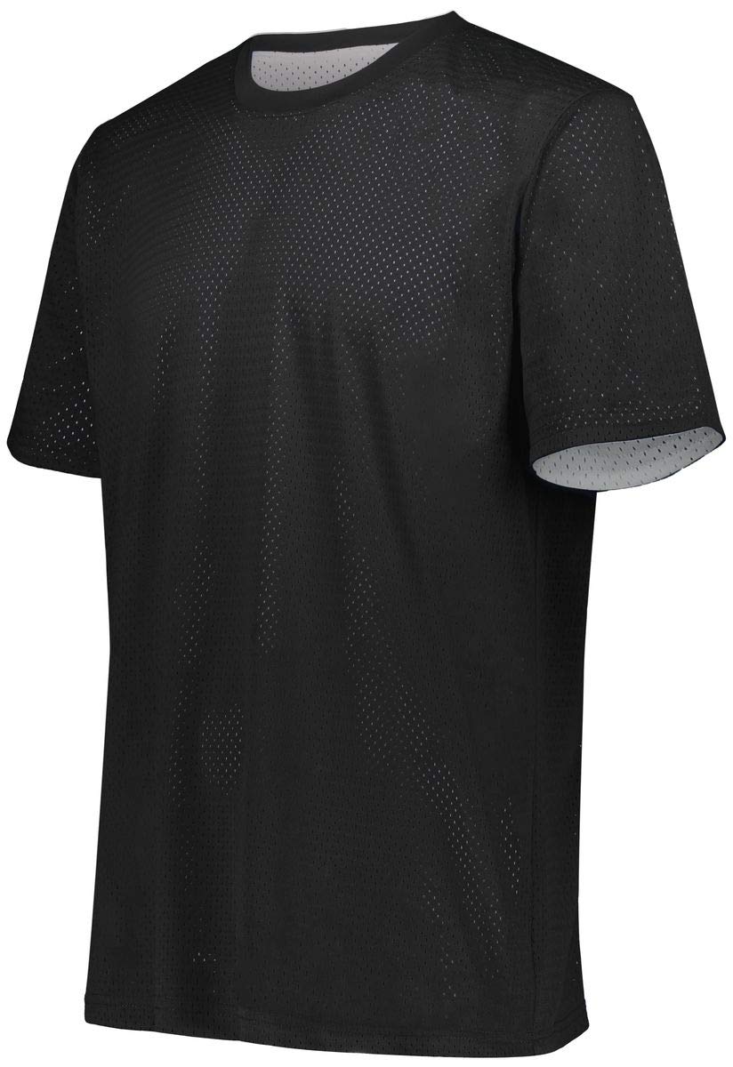 Augusta Sportswear Youth Short Sleeve Mesh Reversible Jersey Xl Black/White