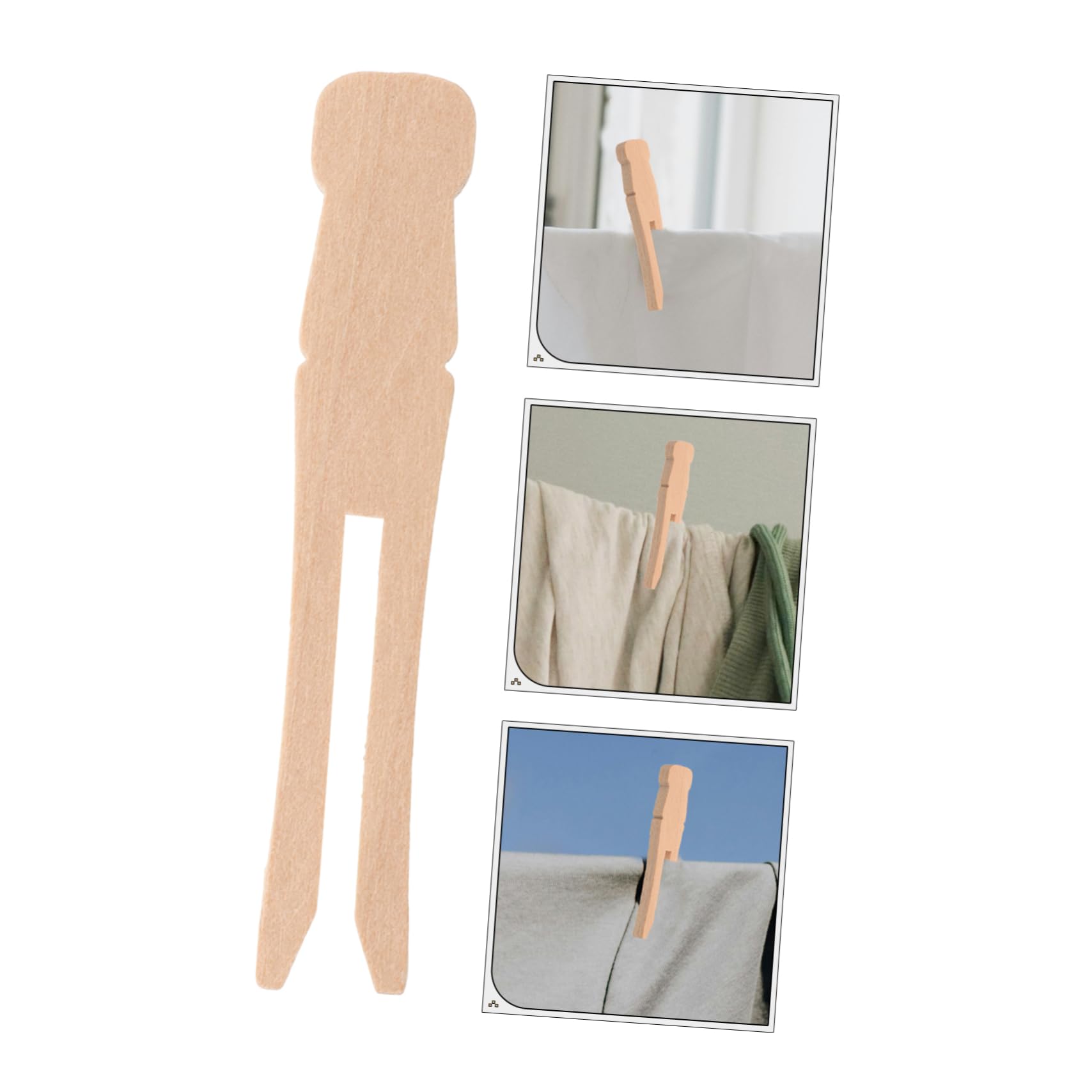 PRETYZOOM 500 Pz mollette di legno mollette per foto per bucato stendibiancheria per biancheria biancheria robusti fermagli per antivento