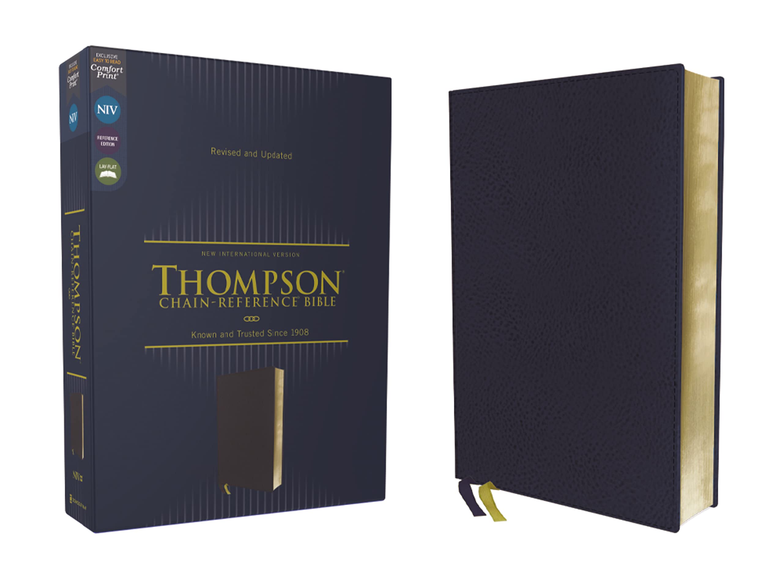 Holy Bible: New International Version, Leathersoft, Navy, Thompson Chain-reference Bible