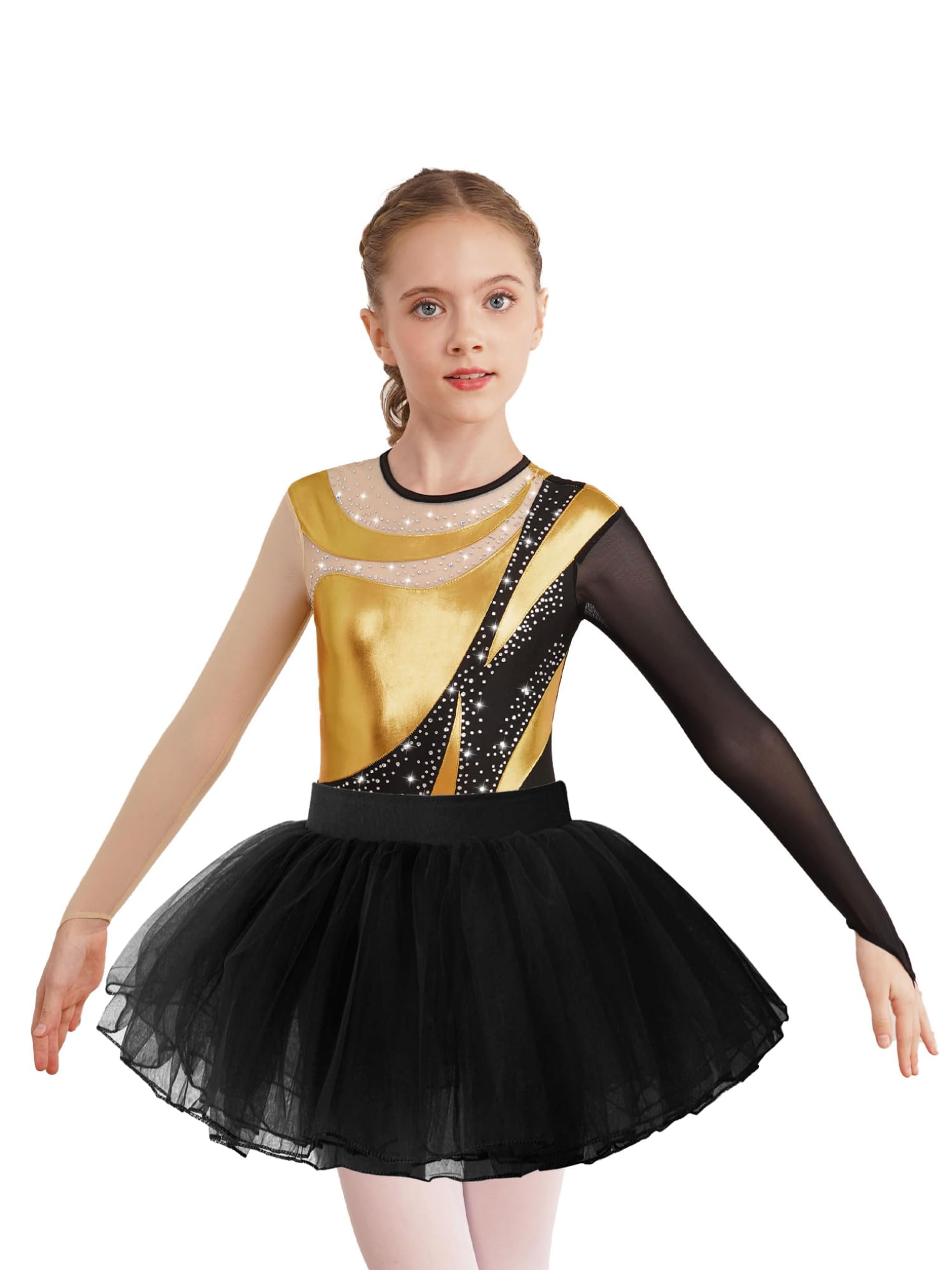 Tuta Da Ginnastica Manica Lunga Per Ragazze - Abbigliamento Danza Classica E Balletto
