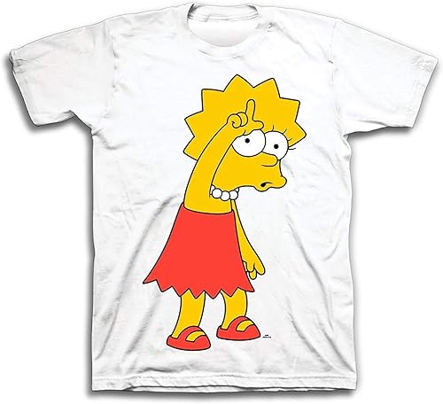 The Simpsons Camiseta clásica para hombre Lisa Simpson - Homer Bart Lisa Simpsons L is for Loser Graphic T-Shirt