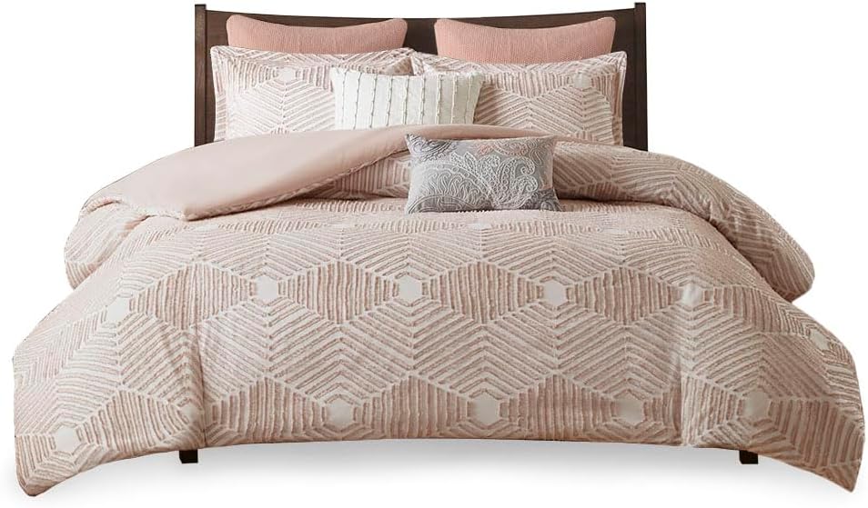 Gracie Mills Anibal Shabby Chic Cotton Jacquard Duvet Cover Set