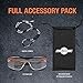 ToolFreak Safety Glasses, Clear Lens, Wraparound, ANSI z87.1 Rated, U6 UV. Neck Cord and Pouch Included (Agent Clear With Pouch)