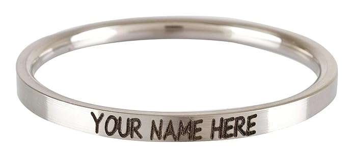 The Amritsar Store Metallic Stainless Steel Personalised Kada for Men (0.2