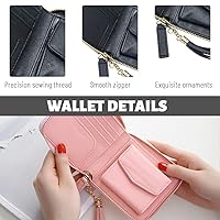 Portafoglio Donna Mini In Pelle PU - Portamonete Con Cerniera, Multi Scomparti Per Carte E Monete - Rosa - Foto 9