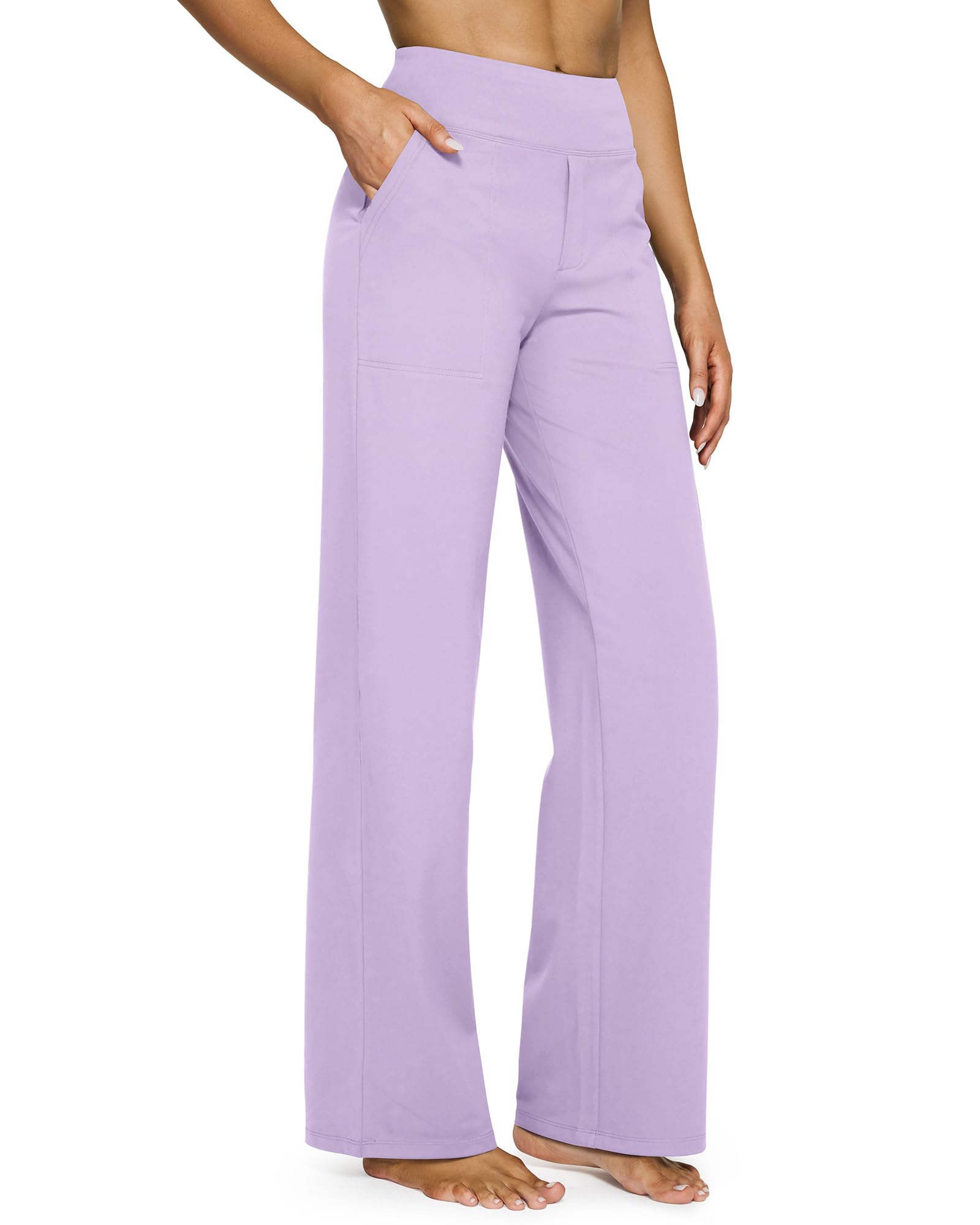 G4Free Yoga Pants for Women Wide Leg Pants with Pockets High Waisted