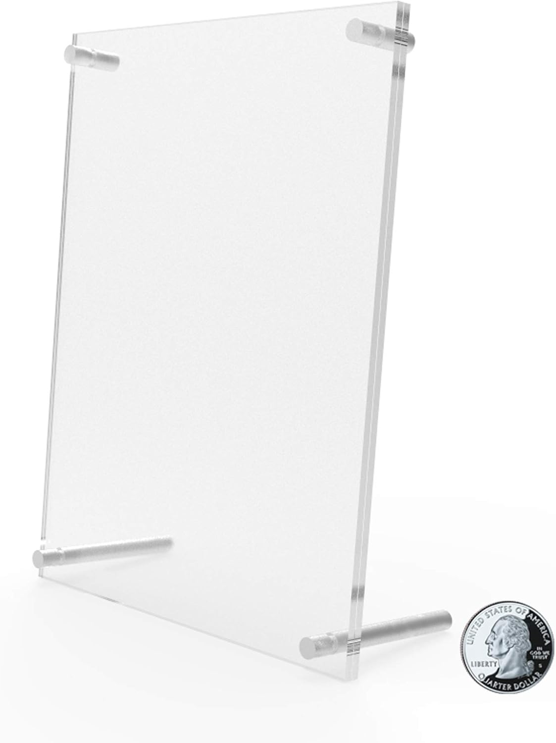 FixtureDisplays® 5 x 7 Acrylic Sign Holder with Standoff