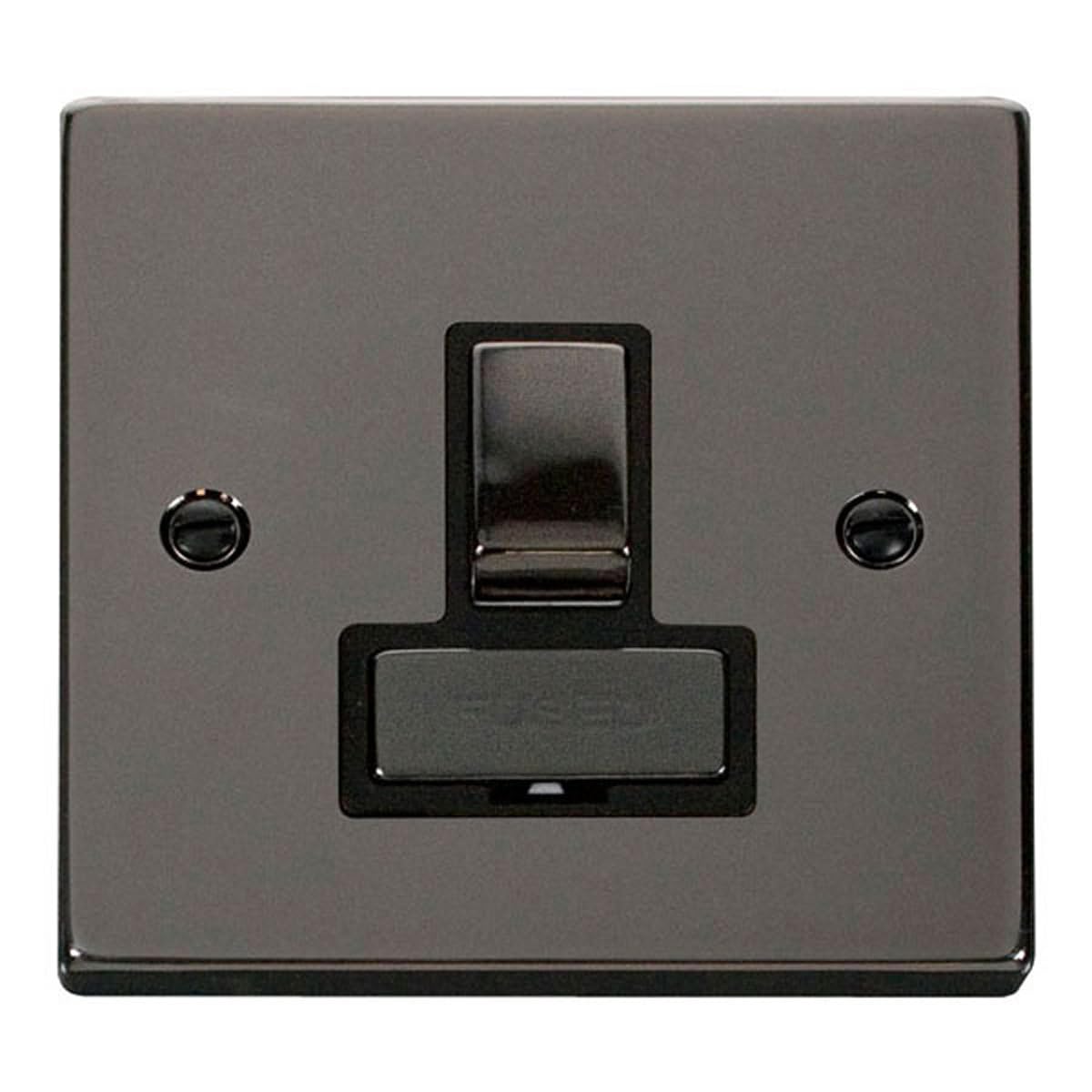 Click Black Nickel 13A Fused Ingot Connection Unit Switched