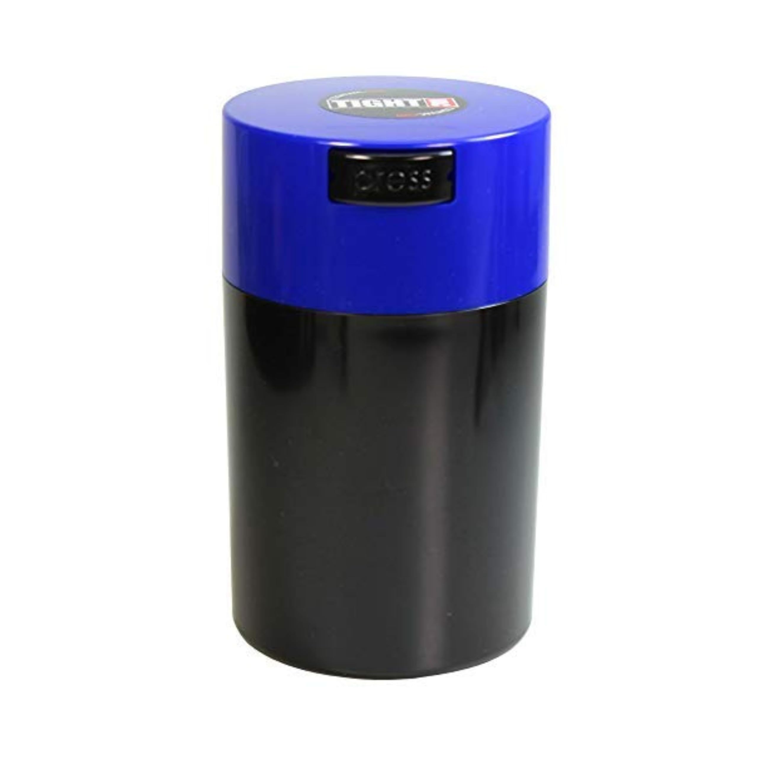Tightvac 1 oz to 6 ounce - Patented Airtight Container | Multi-use Vacuum Container Works as Smell Proof Containers for Herbs and Dry Goods. Dark Blue Cap &Black Body