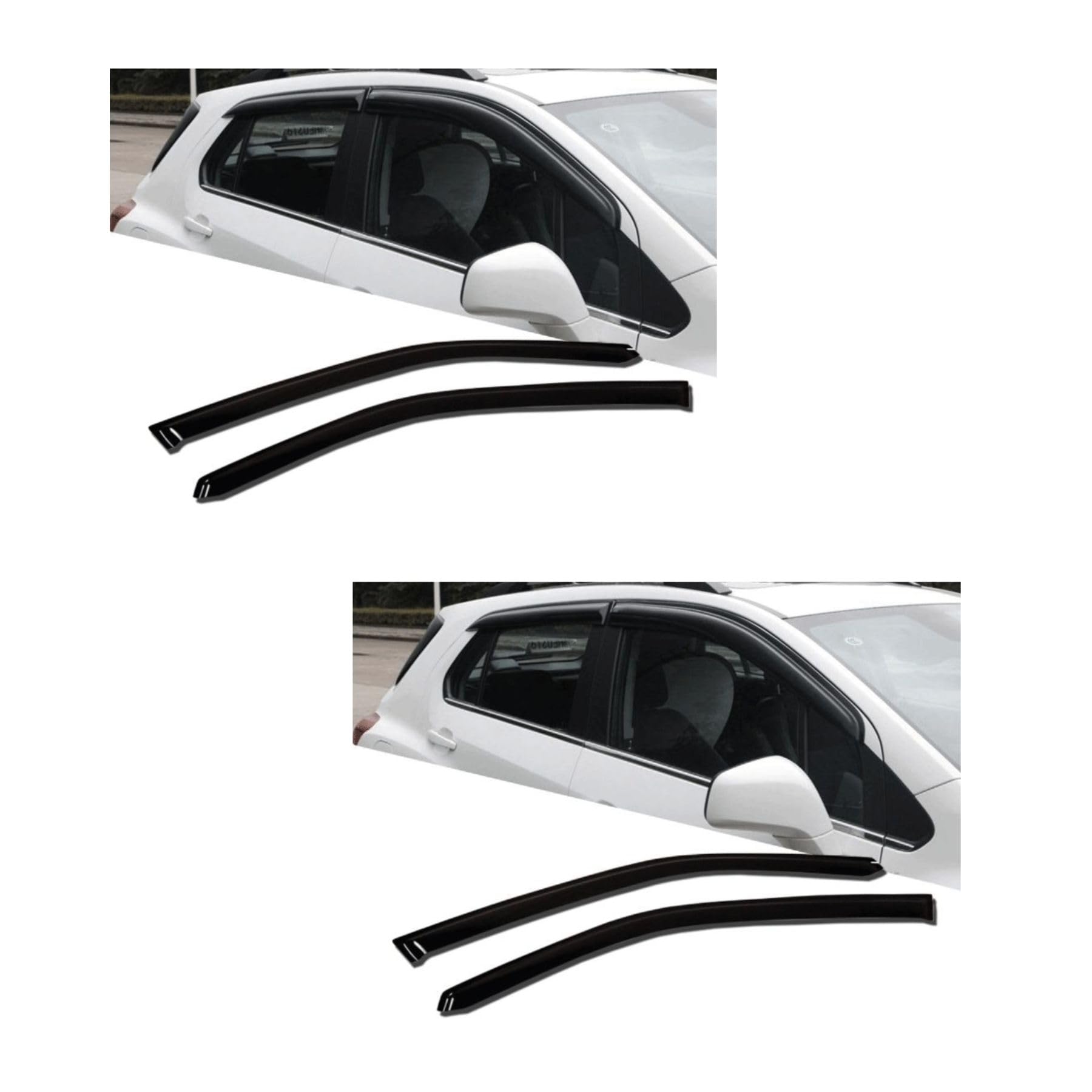 Smoke Tinted Window Visors For 1995-2005 Chevy Cavalier & Pontiac Sunfire - 2-Piece Set