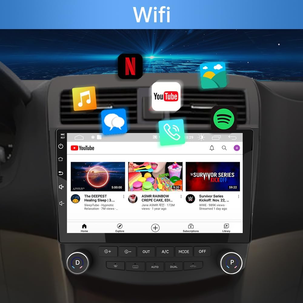 AWESAFE Android 13 Car Radio Stereo 10 inch Touch Screen with CarPlay Android Auto for Honda Accord 7th 2003 2004 2005 2006 2007