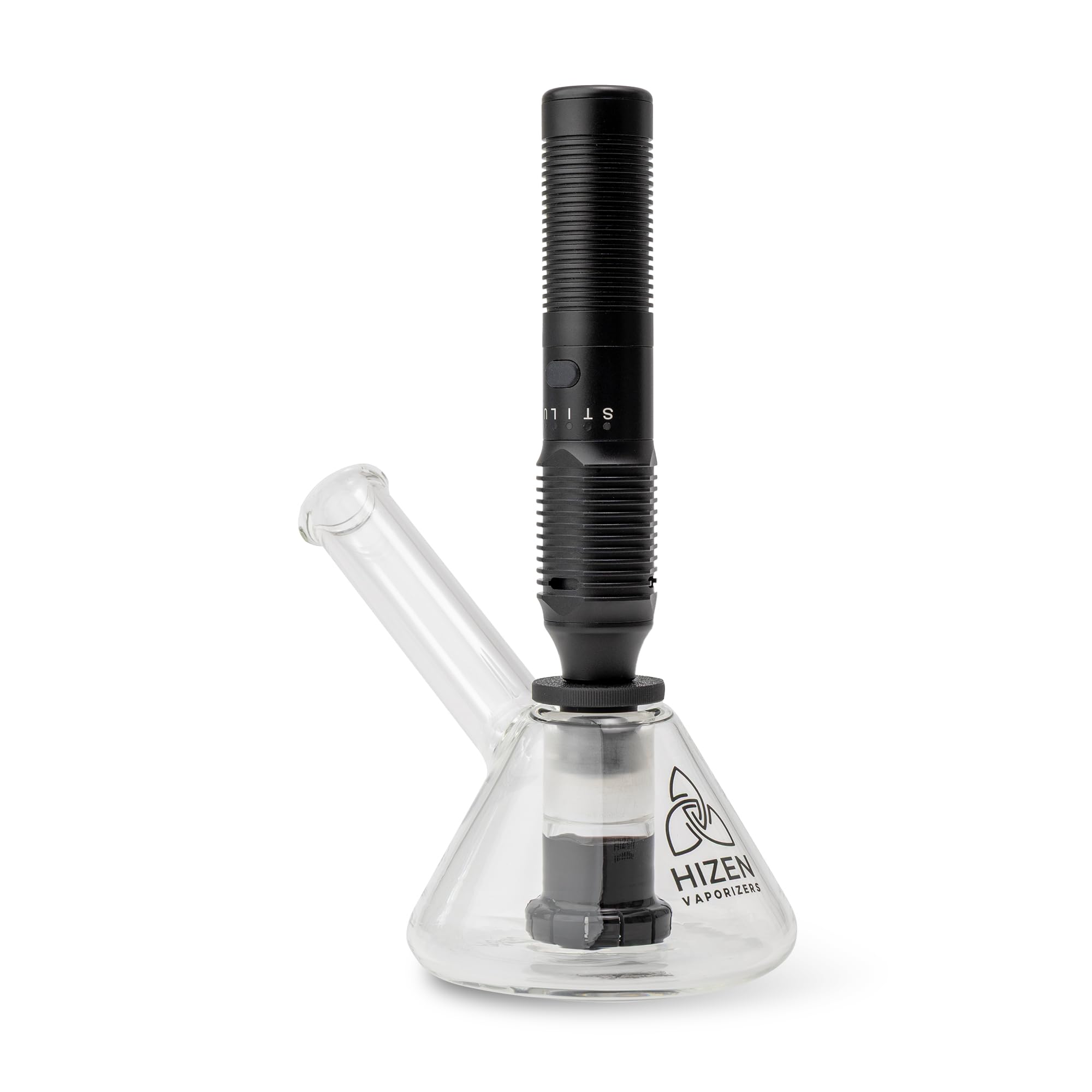 HIZEN Vaporizer Stilus Mini + Glasbong Starter Set - Verdampfer für Kräuter, Konduktion Kräuterverdampfer mit USB-C, Aluminium Gehäuse, modular erweiterbar - nikotinfrei