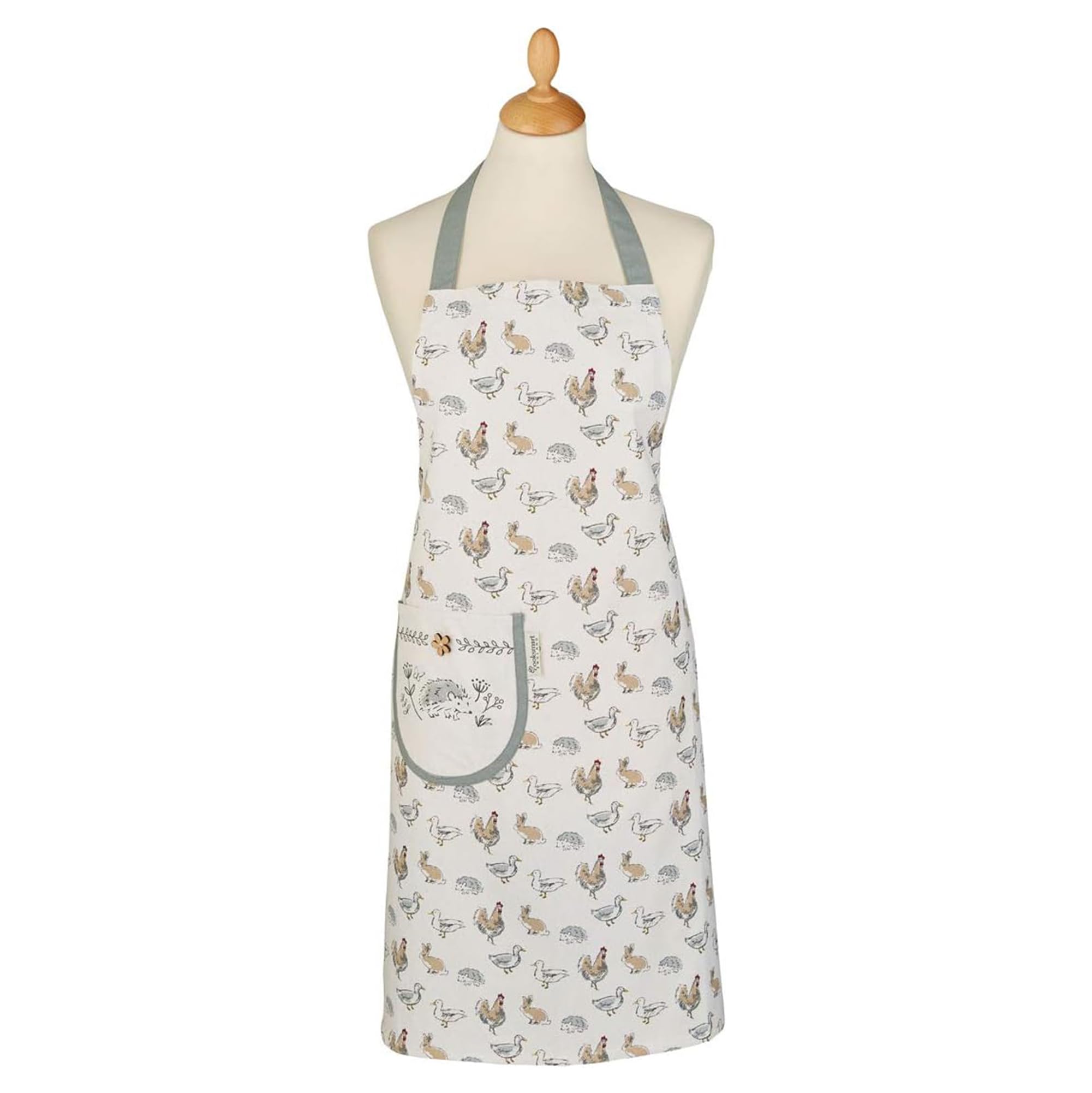 Cooksmart Country Animals Cotton Kitchen Apron with Pocket