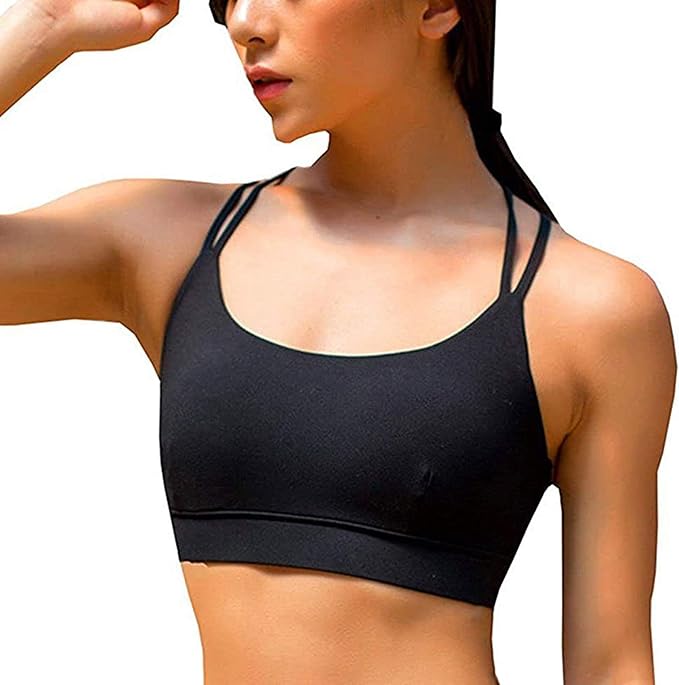 Amazon ブラトップ タンクトップ カップ付き キャミソール ストレッチ 肌触り良い インナー スポーツブラ 快適 柔らかい 人気 ブラ 大きい サイズ ショート丈 スポーツ ノーワイヤー トップス 吸汗 通気 レディース インナーウェア フィットネス トレーニング