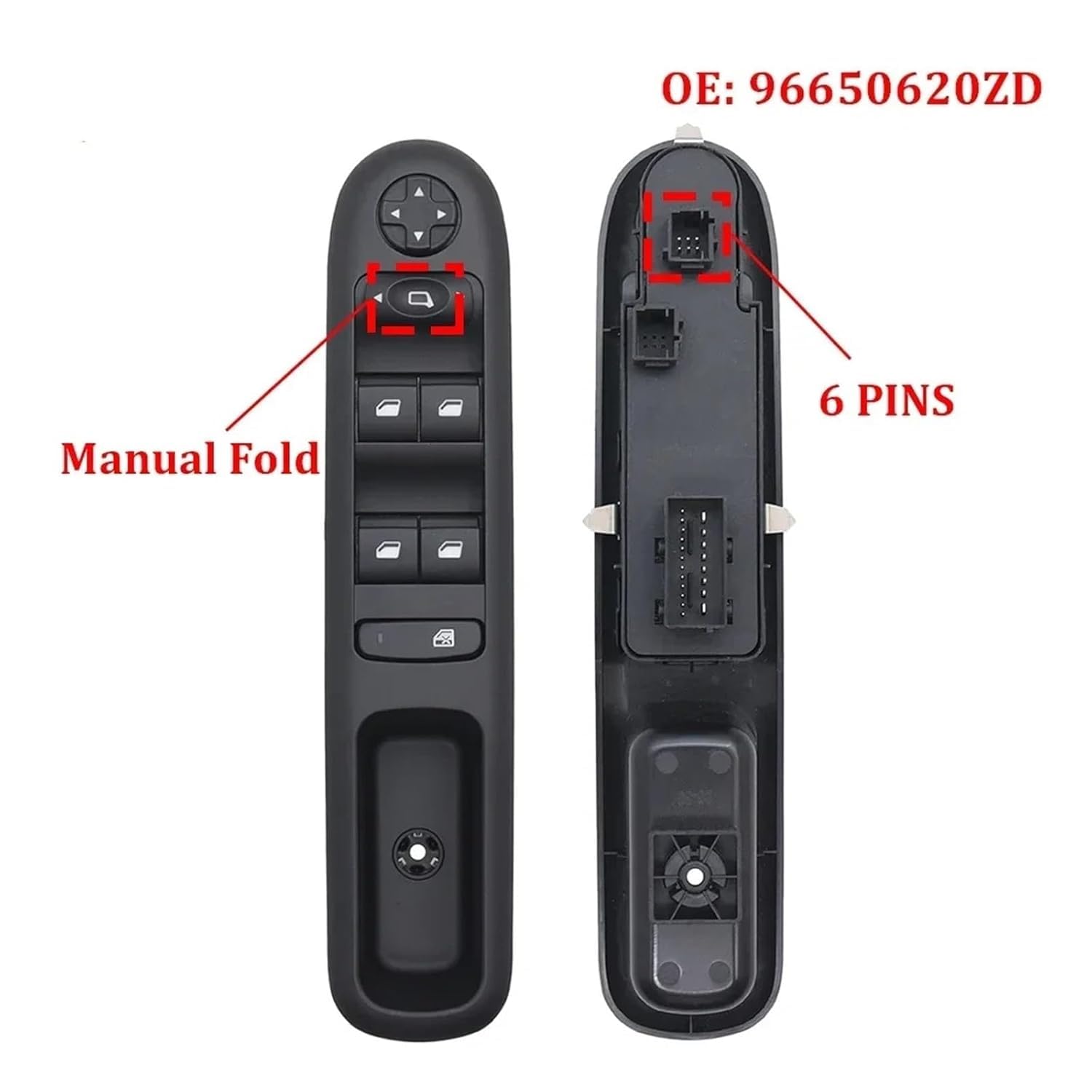 Interrupteur Leve Vitre pour Peugeot 3008 5008 Wagon 2009-2016 96650621ZD 96650620ZD Avant Gauche Auto Voiture Principale Interrupteur De Fenêtre Électrique Commutateur Levé Vitre