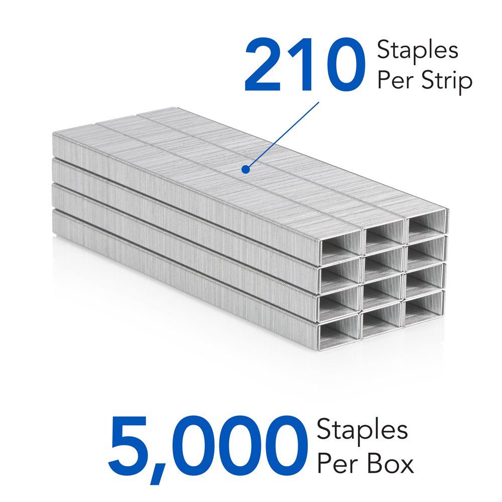Swingline SWI79350 Standard Staples, 210/Strip, 5000/Box, Silver : General Purpose Staples : Office Products
