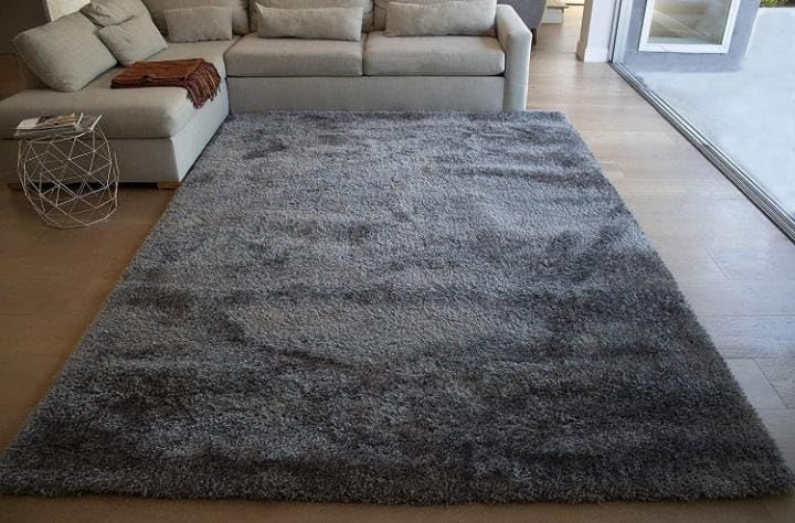 Image of Shaggy Carpet for Living Room Bedroom 2X6 FEET Fluffy Plush Area Rug, Thick Fur Floor Carpet Modern Cozy Rug for Home Decor, Kids Room Bedside Hall, Durable Comfortable Shaggy Rug (Grey,)