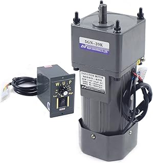 Electric Gear Motor, 90W 110V Reversible AC Gear Electric Motor Adjustable Speed 1:20K Single-Phase Geared Motor Electric Variable Speed Controller 0-67 RPM