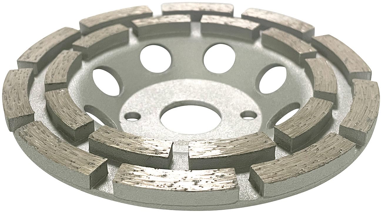 AGT Diamantschleifteller: 8er-Set universal Diamant-Schleiftöpfe 125 mm, doppelreihig (doppelreihige Schleifscheiben, Schliefteller)