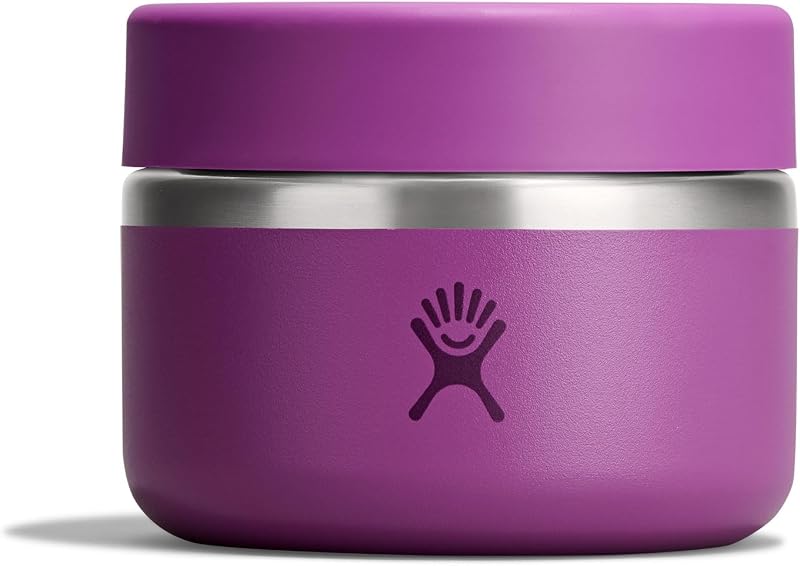 Tarro de comida Hydro Flask – Acero inoxidable aislado, recipiente de viaje para aperitivos para comida caliente y sopa, 12 onzas, color morado Supernova