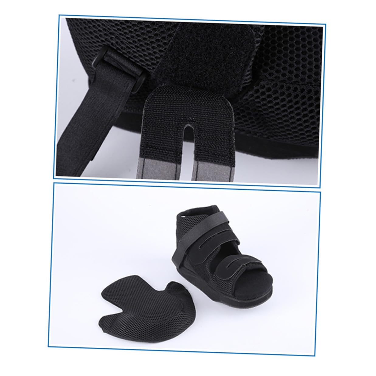 Adjustable Foot Decompression Shoes Postoperative Walking Boots for Broken Toe and Foot Fractures Strong Fixation Strap Stable Ankle Support Comfortable Sole for S