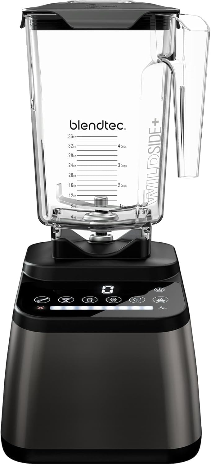 BlendtecOriginal Designer Series Blender and 90 Oz WildSide+ Jar - Kitchen Blender Bundle - Gunmetal