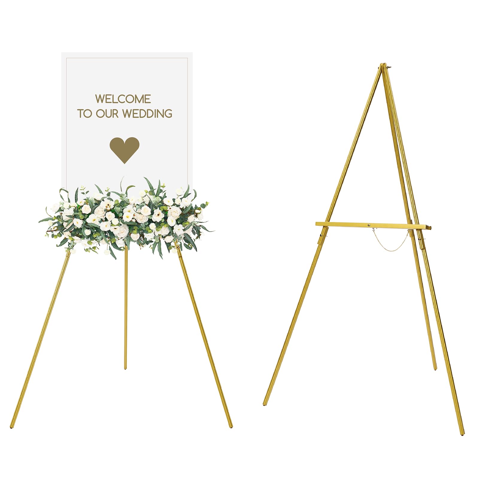 MEEDEN Wooden Easel Stand for Display: Gold Wood Tripod for Poster Board