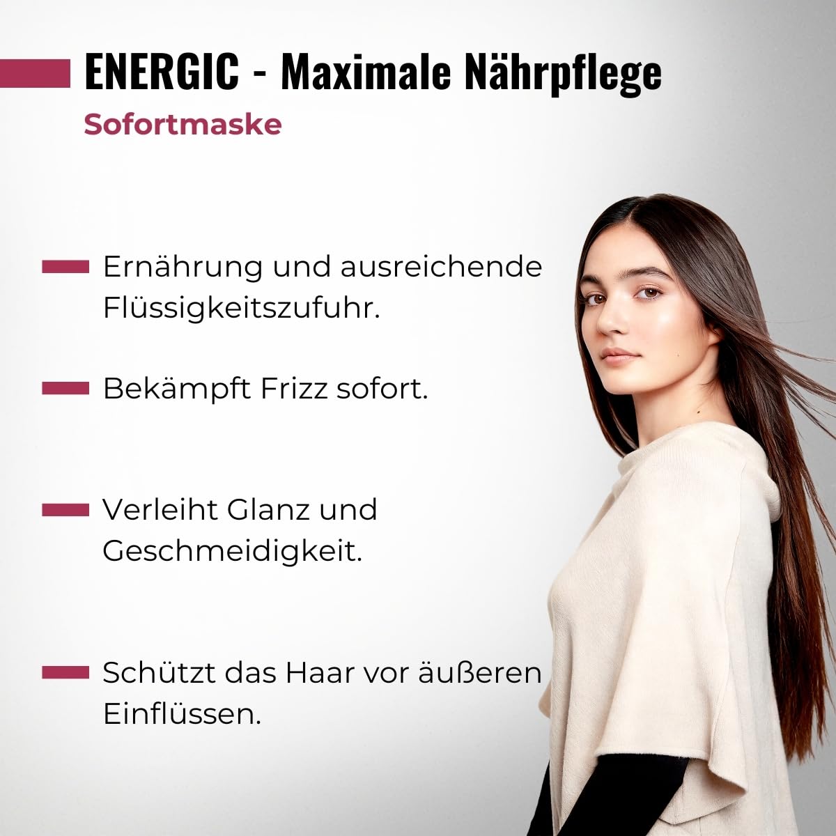 abril et nature - Energic - Haarmaske - Glättet und spendet Feuchtigkeit mit positiven Ionen - Beseitigt statische Aufladung und Frizz - Stellt Vitalität und Glanz wieder her - 1000 ml
