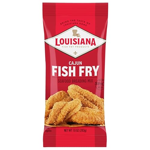 Miniatura 1 de Louisiana Mezcla de condimentos para freír pescado cajún, 10 onzas (paquete de 12)