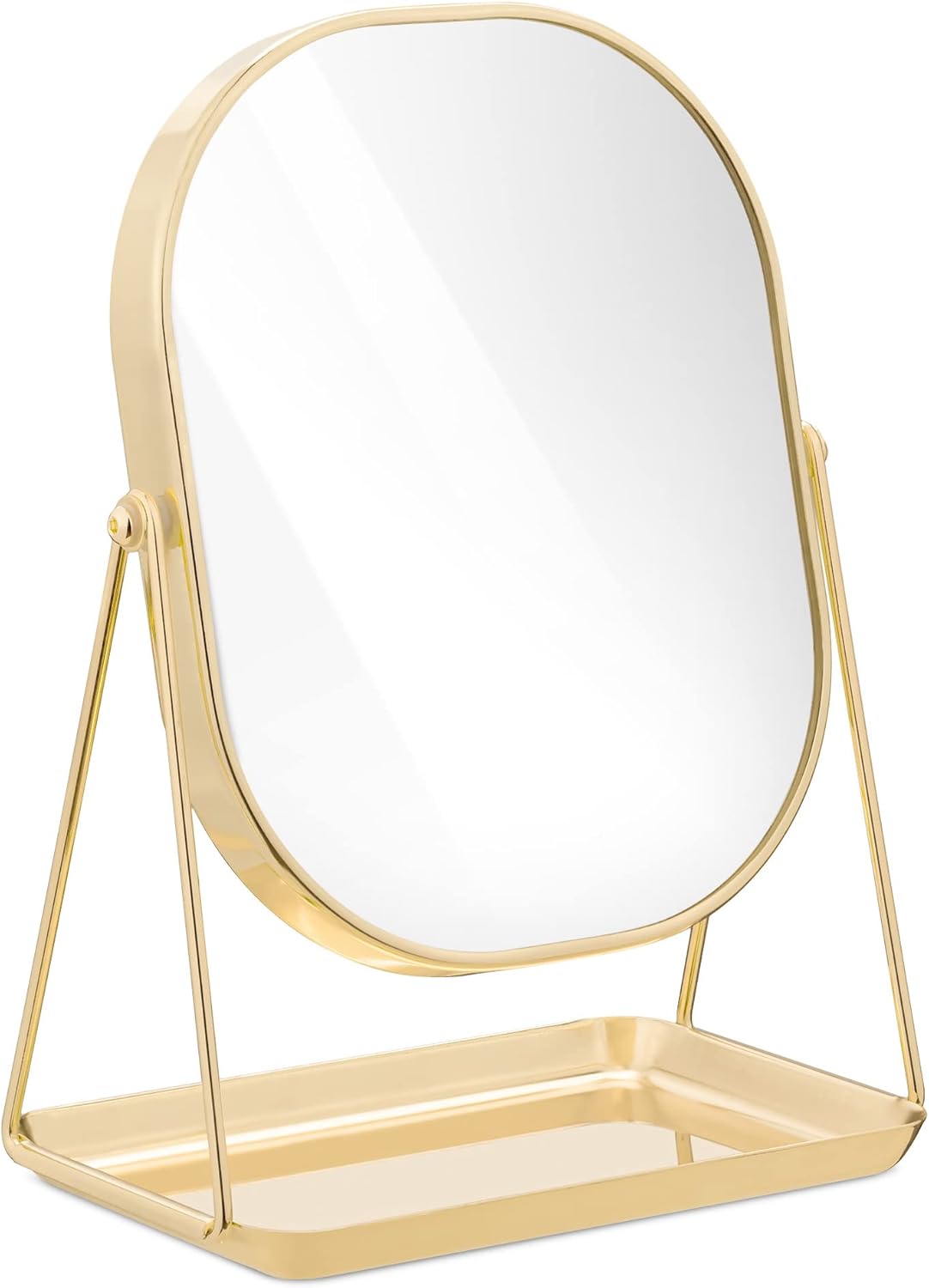 Navaris Free Standing Makeup Mirror Large Cosmetic Vanity Mirror for