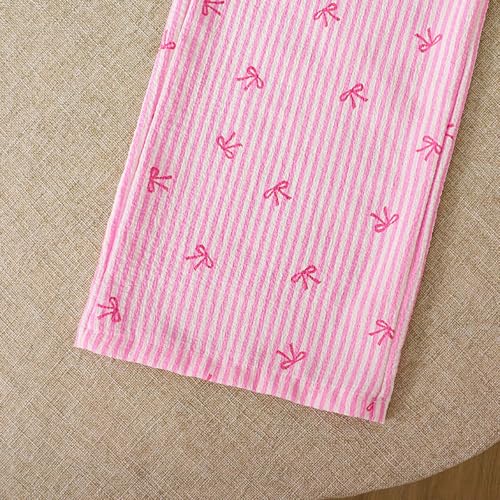 Ensemble décontracté à rayures filles, fini les pantalons serrés avec la ceinture large