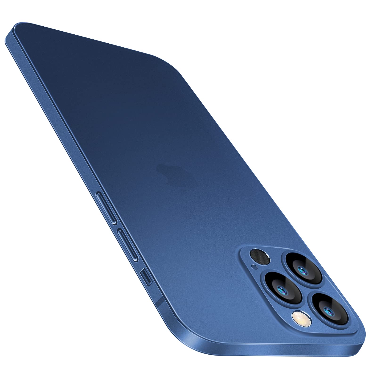 Purluct Compatible with iPhone 13 Pro Max Slim Case,Paper-Thin Matte Finish Skin Back Case [Anti-Fingerprints& Non Yellowing] Ultra Protective Cover with Camera Protection for Men 6.7 Inch (Blue)