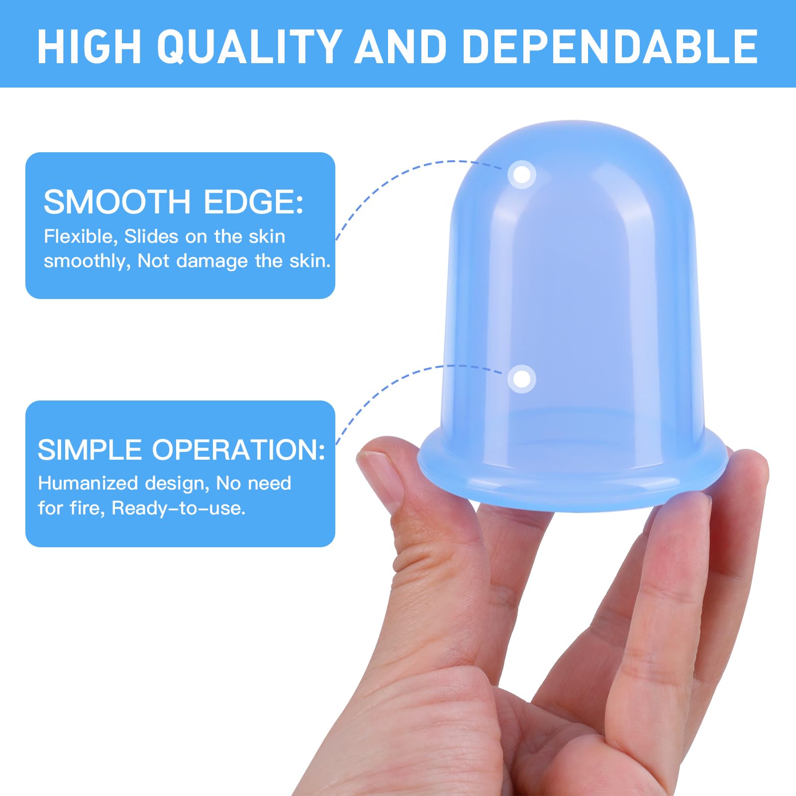 Set di coppettazione in silicone – Kit di coppettazione per terapia di massaggio – Set per la rimozione della cellulite – Massaggiatore a tazza anticellulite, ventose per massaggio a vuoto