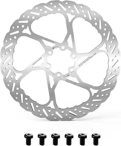 Miniatura 11 de BUCKLOS - Rotor de freno de disco MTB de 140 mm, 160 mm, 180 mm, 203 mm con 6 pernos, rotores de freno de bicicleta de acero inoxidable