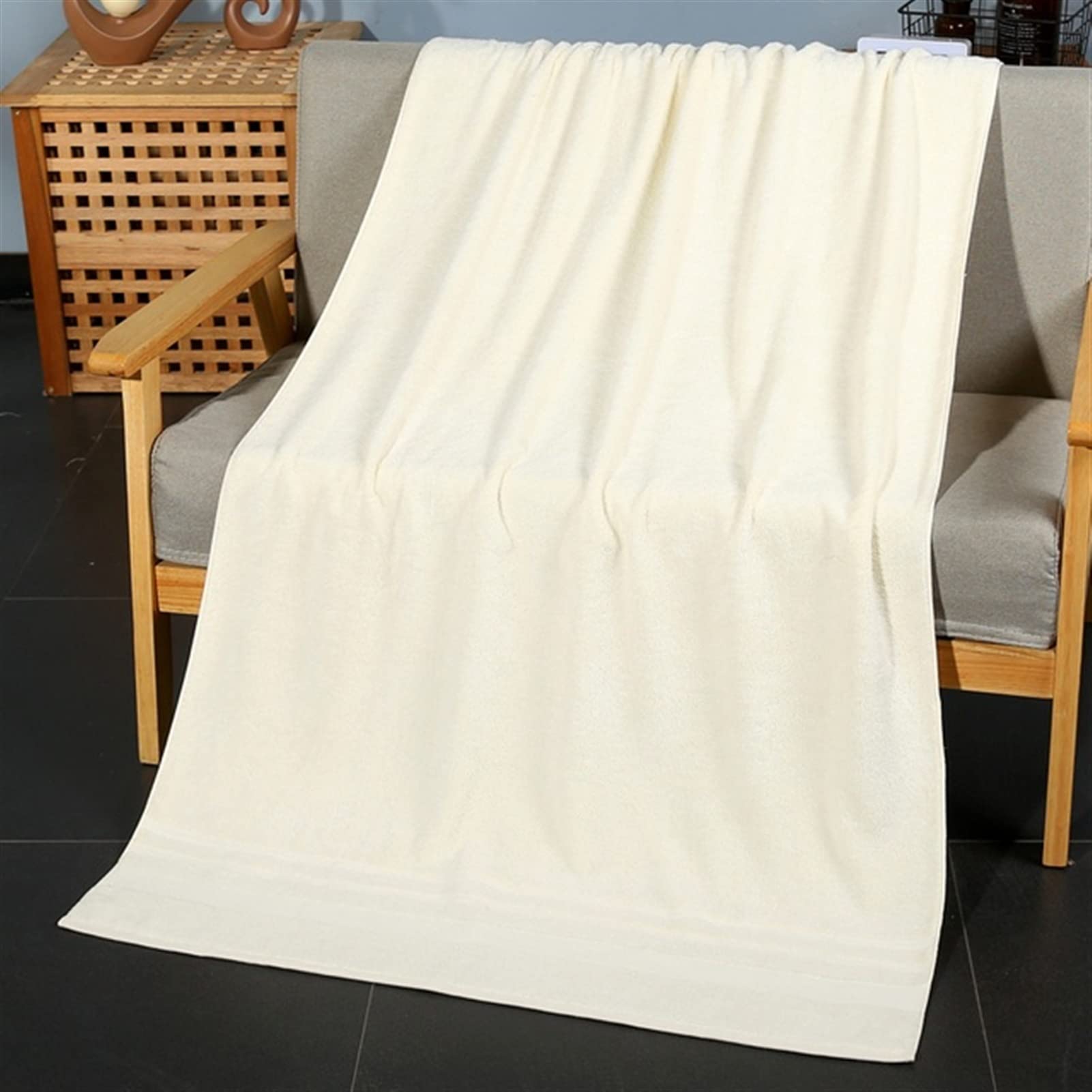 Large Bath Sheet Cotton Bathrobe Soft Bath Towel for Adults for Home Textiles Bath and Sauna Bathroom Color
