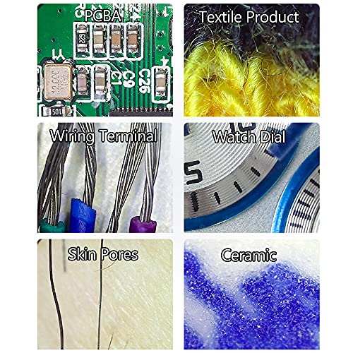 Funien Lupa de microscópio digital LCD de 4,5 polegadas com controle remoto de ampliação 1200X Micro