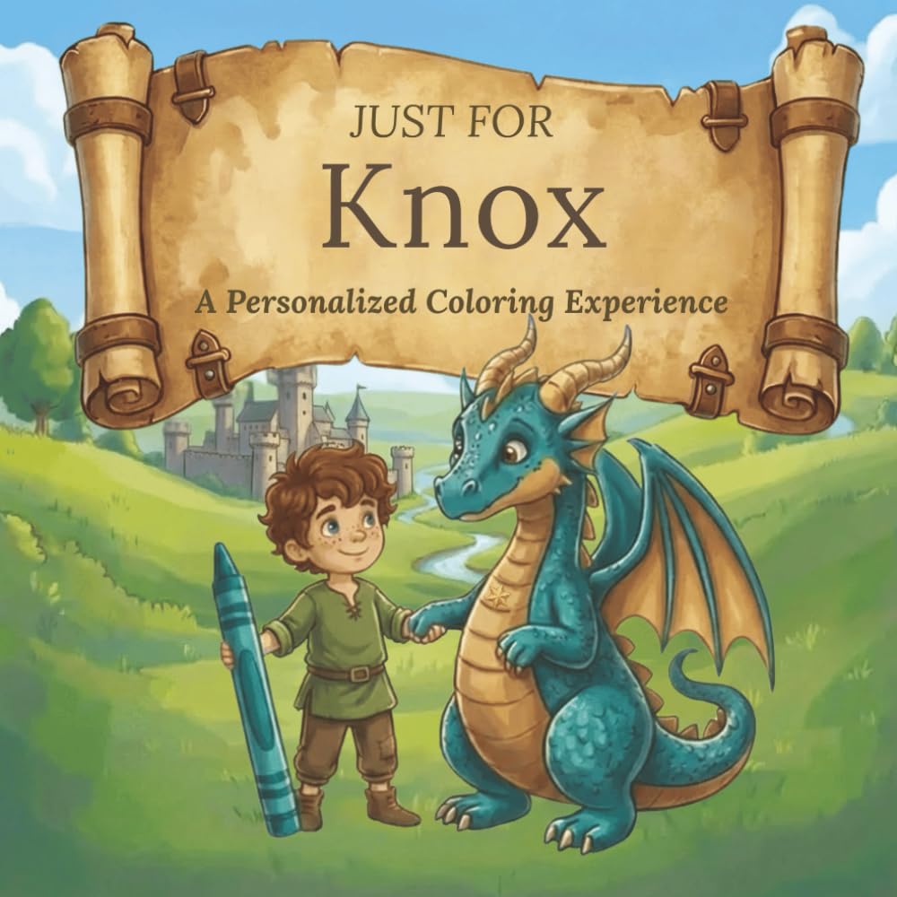Just for Knox: A Personalized Coloring Experience: 50 total coloring pages | 28 coloring pages featuring Knox's name | 22 coloring pages themed for boys (Personalized Coloring Book Series)