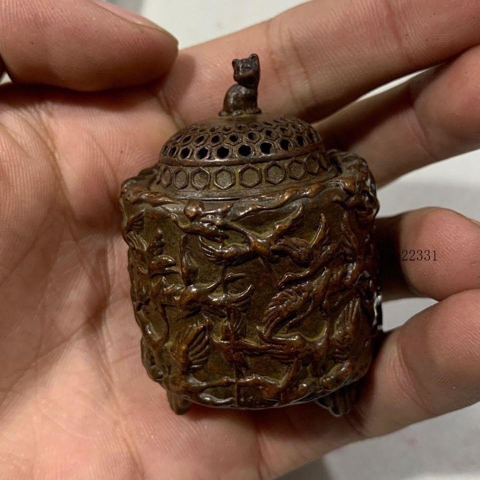 銅器 千鶴香炉 茶道具 香道具 蓋置 工芸品 美術品 置物 千鶴香炉 茶道具 香道具 工芸品 美術品 置物 銅器 千鶴香炉 茶道具 香道具