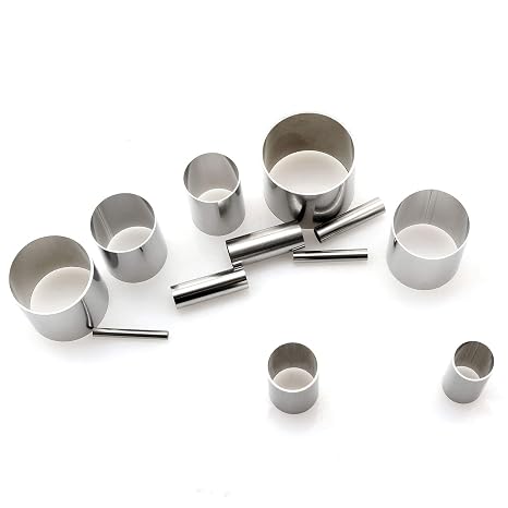 Clay Cutter 12PCS Hollow Round Stainless Steel Sculpting Punch Tool for Polymer Ceramic Pottery Indentation Circle Shape Cutters Mold