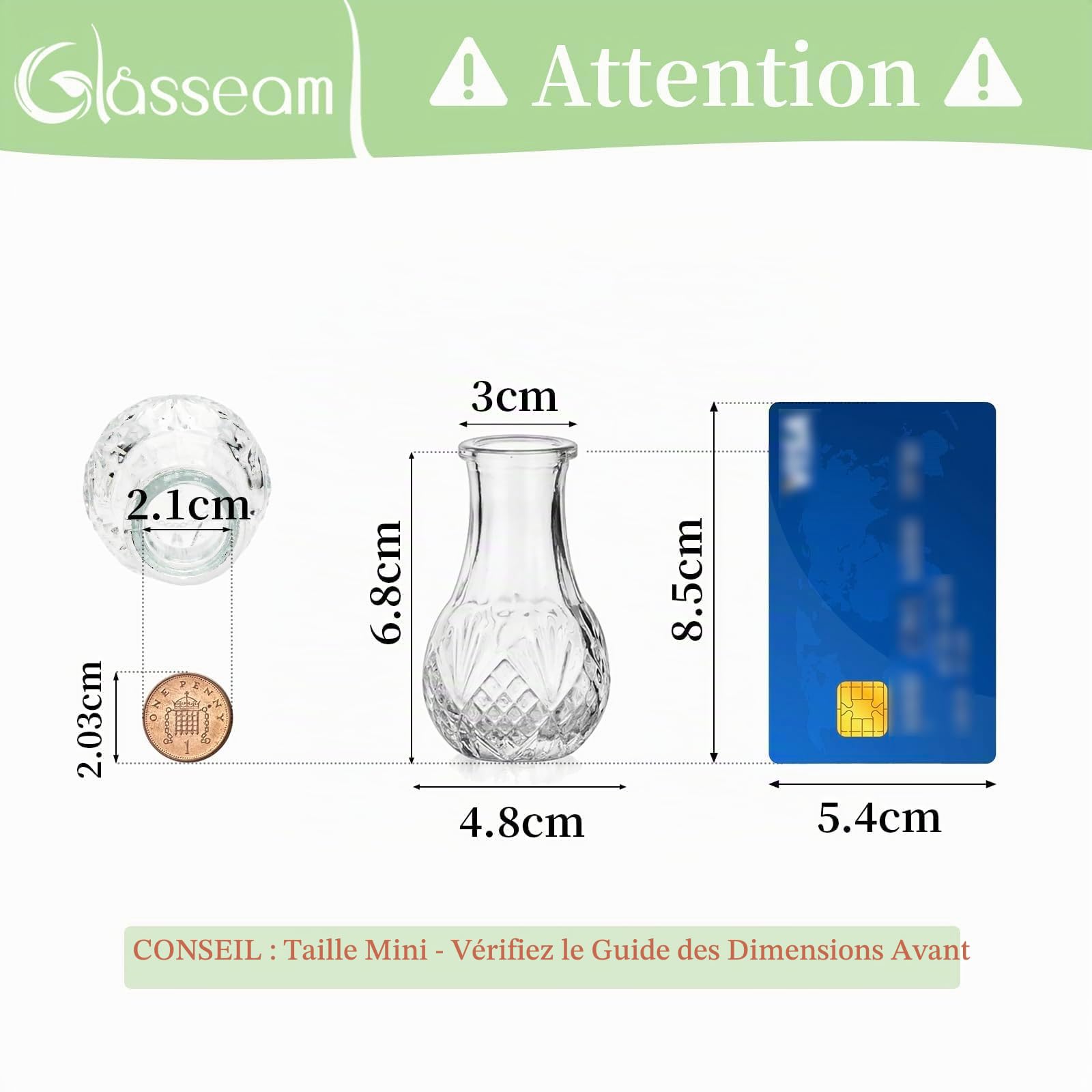 Glasseam Petit Vase en Verre pour Table: Lot de 40 Mini Vases Transparents pour Décorations de Table de Mariage Décorations de Table de Salle à Manger à la Maison