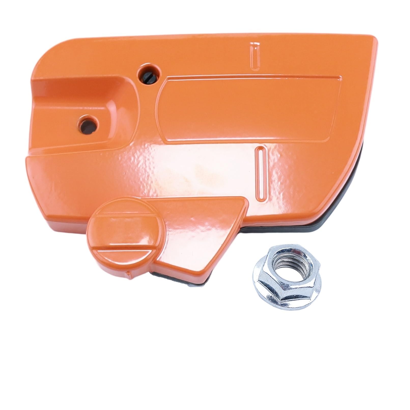 Tapa del Embrague Freno de Cadena Compatible con motosierras 445 y 450. Pieza Repuesto. Sustituye a la Referencia 544097902